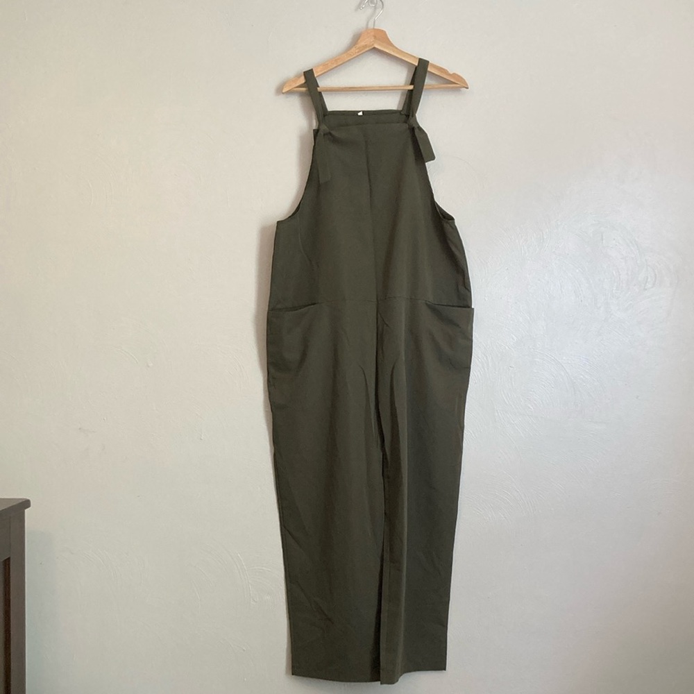 Source Unknown Olive Green Jumpsuit